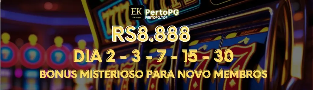 Tela inicial com slots no PertoPG app